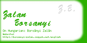 zalan borsanyi business card
