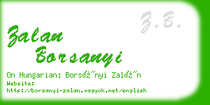 zalan borsanyi business card